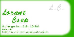 lorant csep business card